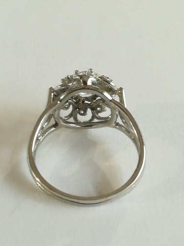 Bague 60 Bague en platine et diamants 58 Facettes 01358