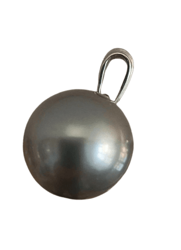 Pendentif Pendentif en or gris 18K et perle de Tahiti 11 mm 58 Facettes blanch