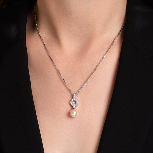 Collier Cartier Himalia - Collier en or blanc, perle et diamants 58 Facettes 239