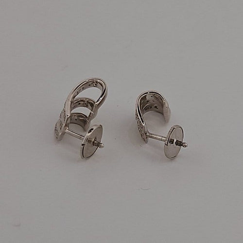Boucles d'oreilles Boucles d'oreilles en or blanc et diamants 58 Facettes 2752670