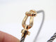 Bracelet FRED Force 10 - Bracelet PM manille or jaune 18k et acier 58 Facettes 274930
