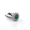 Bague 56 Bague en or blanc 18 kt avec diamants et émeraude 58 Facettes 185/26 A
