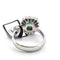 Bague 56 Bague en or blanc 18 kt avec diamants et émeraude 58 Facettes 185/26 A