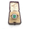 Bague 56 Bague en or blanc 18 kt avec diamants et émeraude 58 Facettes 185/26 A