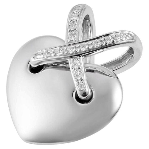 Pendentif Chaumet Liens - Pendentif cœur en or blanc et diamants 58 Facettes 98