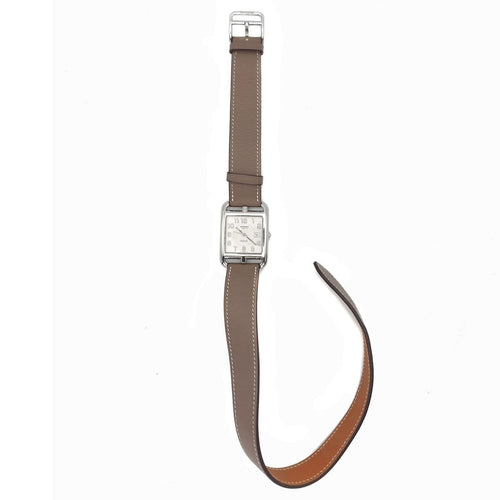 Montre Hermès Cape Cod - Montre Grand Modèle en acier et veau Swift 58 Facettes 255