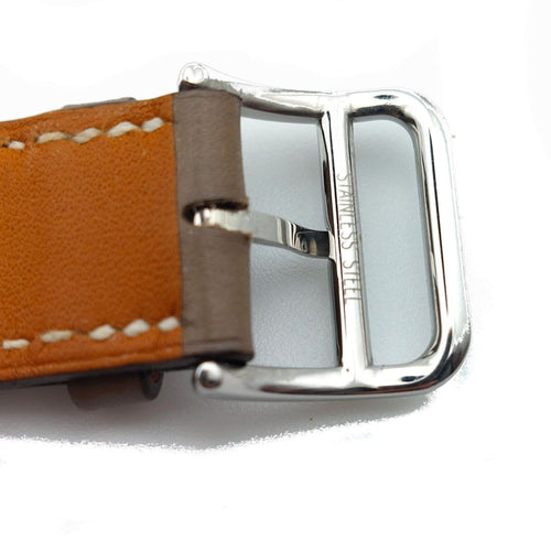 Montre Hermès Cape Cod - Montre Grand Modèle en acier et veau Swift 58 Facettes 255