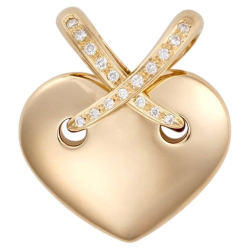 Pendentif Chaumet Liens - Pendentif cœur en or jaune et diamants 58 Facettes 280
