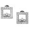 Boucles d'oreilles Chopard Happy Diamonds - Boucles d'oreilles carrées en or blanc et diamants 58 Facettes 257