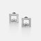 Boucles d'oreilles Chopard Happy Diamonds - Boucles d'oreilles carrées en or blanc et diamants 58 Facettes 257