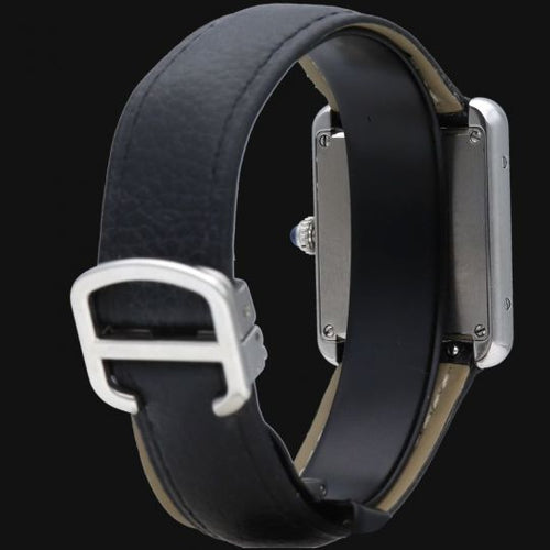 Montre Cartier Tank Solo - Montre en acier et bracelet cuir 58 Facettes MT46734