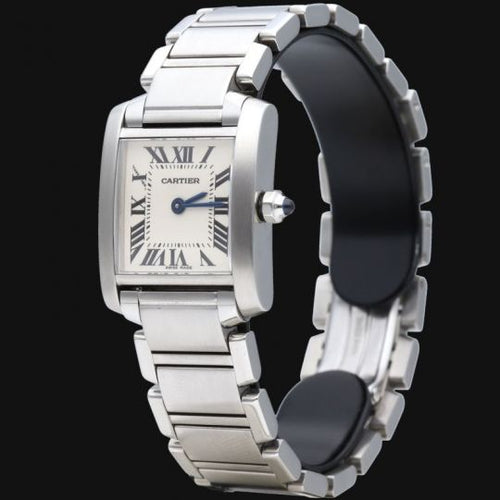 Montre Cartier Tank Française - Montre en acier 58 Facettes MT46740