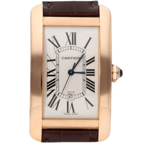 Montre Cartier Tank Américaine - Montre en or rose 58 Facettes MT46745