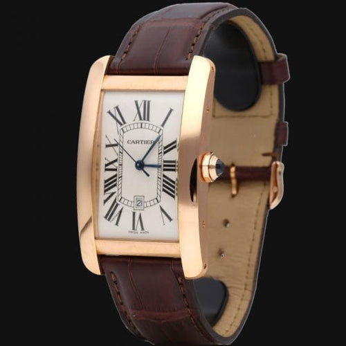 Montre Cartier Tank Américaine - Montre en or rose 58 Facettes MT46745