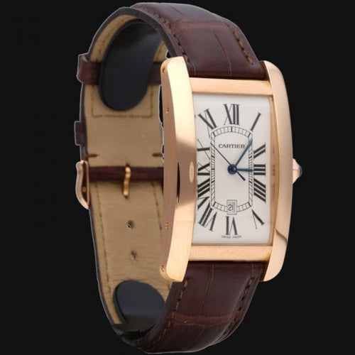 Montre Cartier Tank Américaine - Montre en or rose 58 Facettes MT46745