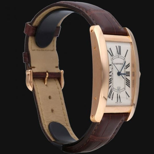 Montre Cartier Tank Américaine - Montre en or rose 58 Facettes MT46745