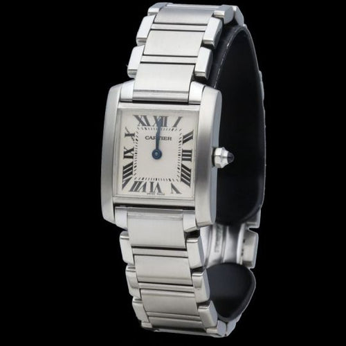 Montre Cartier Tank Française - Montre en acier 58 Facettes MT46748