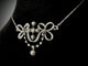 Collier Belle Époque - Pendentif et chaîne en platine et diamants 58 Facettes Collier 10