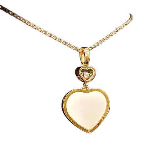 Pendentif Chopard Happy Hearts - Pendentif cœur en or rose et diamant 58 Facettes Pendentif 05