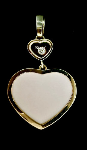 Pendentif Chopard Happy Hearts - Pendentif cœur en or rose et diamant 58 Facettes Pendentif 05