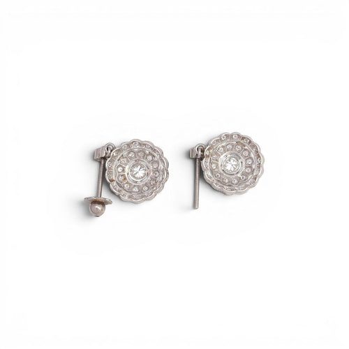 Boucles d'oreilles Art déco - Boucles d’oreilles en platine et diamants 1,15 ct 58 Facettes Q276B