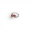 Bague 55 Bague contemporaine en or blanc 18 carats, diamants et saphirs synthétiques 58 Facettes Q66B