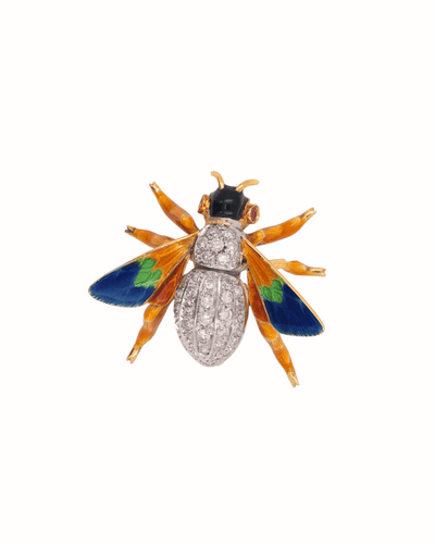 Broche Broche abeille en or jaune 18 carats et diamants 58 Facettes SPI01