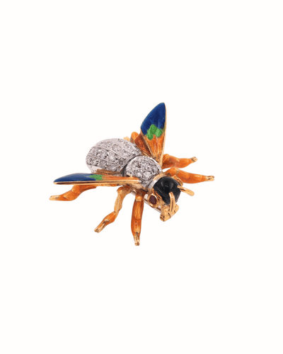 Broche Broche abeille en or jaune 18 carats et diamants 58 Facettes SPI01