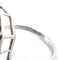 Bague 54 Bague en or blanc 18 ct avec émeraude et diamants 58 Facettes 359/26 C