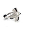Bague 55 Bague en or blanc 18 ct avec diamants et onyx 58 Facettes 296/26 D