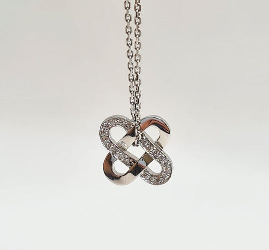 Collier Collier pendentif en or blanc 18 carats et diamants 58 Facettes #5018