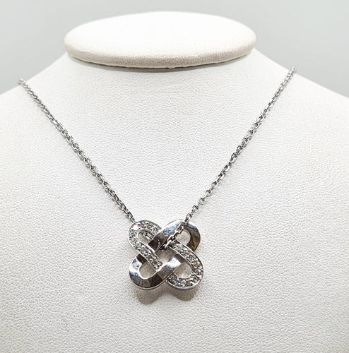Collier Collier pendentif en or blanc 18 carats et diamants 58 Facettes #5018