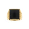 Bague 65 Bague homme en or jaune et onyx 58 Facettes 21287