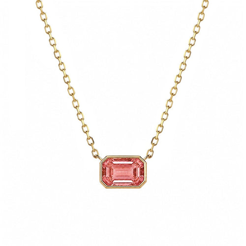 Collier Love More - Collier en or 18K et saphir padparadscha 58 Facettes GPD1015PP