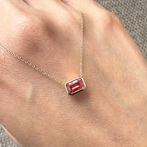 Collier Love More - Collier en or 18K et saphir padparadscha 58 Facettes GPD1015PP