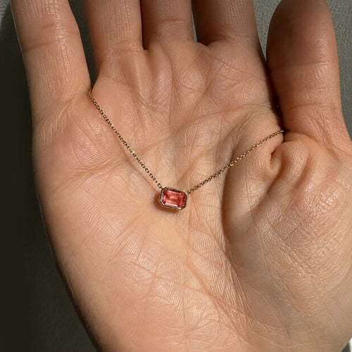 Collier Love More - Collier en or 18K et saphir padparadscha 58 Facettes GPD1015PP