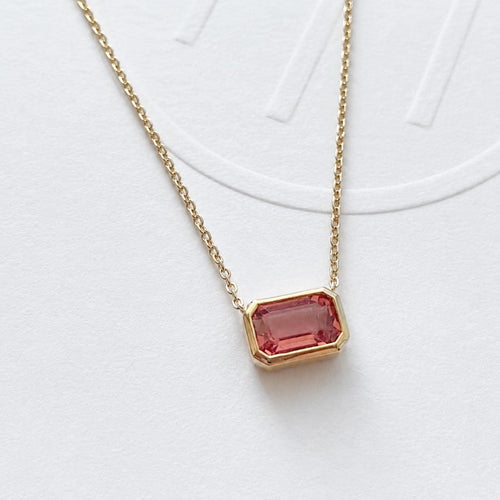 Collier Love More - Collier en or 18K et saphir padparadscha 58 Facettes GPD1015PP