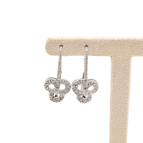 Boucles d'oreilles Boucles d'oreilles en or blanc et diamants 58 Facettes #5029