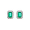 Boucles d'oreilles Boucles d'oreilles en or blanc 18K, émeraudes et diamants 58 Facettes GER1319WG