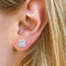 Boucles d'oreilles Boucles d'oreilles en or blanc 18 ct et diamants 0,54 ct 58 Facettes GER1049WG