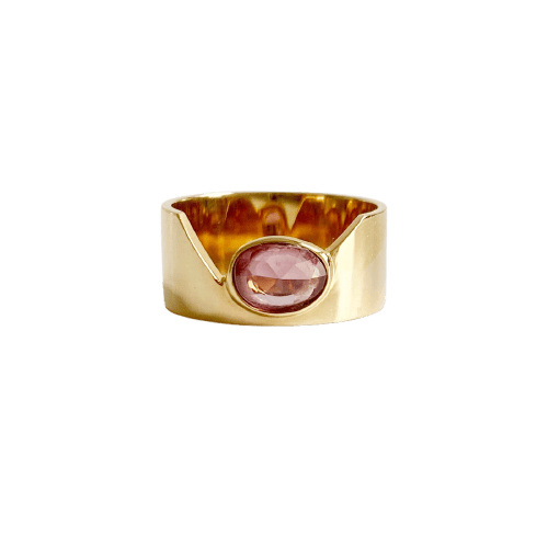 Bague 50 Love More - Bague Cigar en or 18K et saphir rose 58 Facettes GBR1207RP