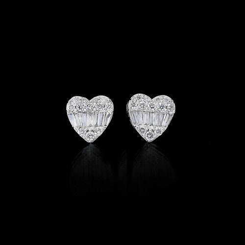 Boucles d'oreilles Heart to Have - Boucles d'oreilles en or blanc et diamants 58 Facettes GER1030WG