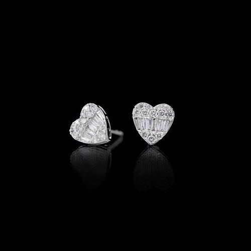 Boucles d'oreilles Heart to Have - Boucles d'oreilles en or blanc et diamants 58 Facettes GER1030WG