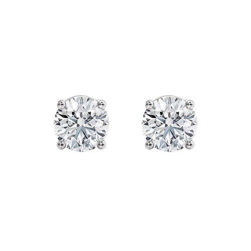 Bague Embrace - Boucles d'oreilles solitaire 0,60 ct en or blanc et diamants 58 Facettes GER1006WG