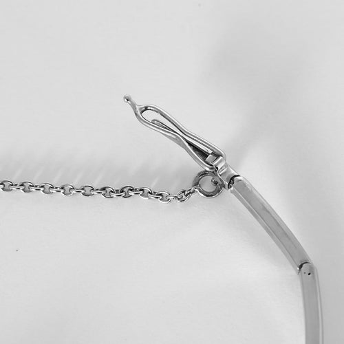 Bracelet Bracelet ancien en or blanc, diamants et perles 58 Facettes BRAncien3P