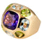 Bague 54 Chanel Baroque - Bague en or jaune, aigue-marine, péridot et améthyste 58 Facettes 269
