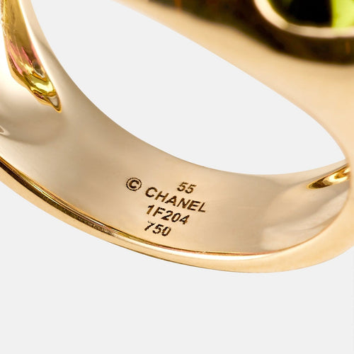 Bague 54 Chanel Baroque - Bague en or jaune, aigue-marine, péridot et améthyste 58 Facettes 269