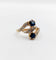 Bague 43.5 Bague tourbillon antique en or 18k, saphirs et diamants 58 Facettes A07259