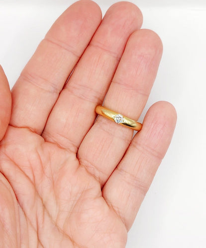 Bague 52 Cartier Ellipse - Bague vintage en or 18k et diamant 58 Facettes A07264