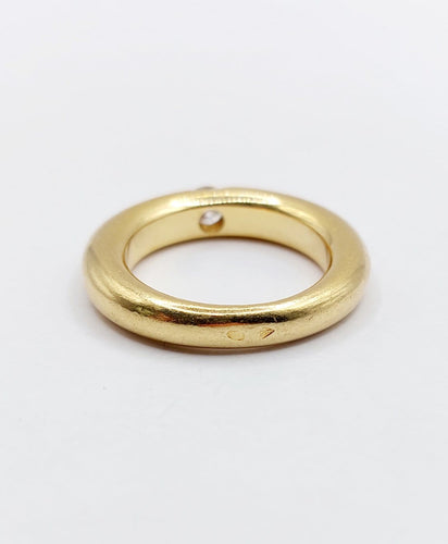 Bague 52 Cartier Ellipse - Bague vintage en or 18k et diamant 58 Facettes A07264